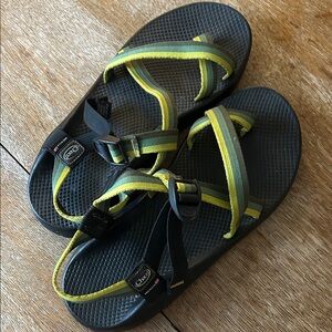 Chaco Sandals with Black and Yellow Straps
